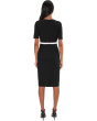 Contrast Bow Sheath Dress