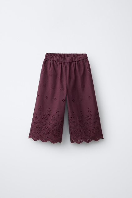 Zara КЮЛОТА С ВЫШИВКОЙ С ОТВЕРСТИЯМИ 506612991-603-18