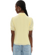 Short Sleeve Scalloped Collar & Cuff Button-Up Blouse