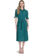 Chiffon Short Sleeve Shirt Dress