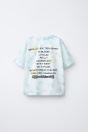 Zara Футболка ДЛЯ ОКРАШИВАНИЯ ГАЛСТУКОВ С ПРИНТОМ NIRVANA ® синего цвета