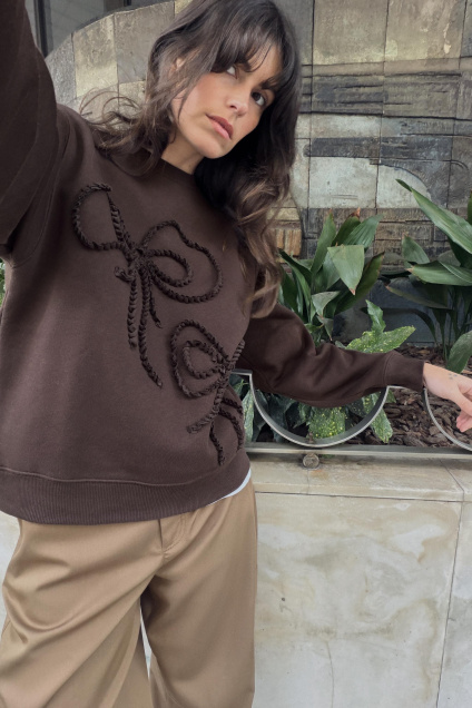 Zara ТОЛСТОВКА С РЕЛЬЕФНЫМ БАНТОМ 500564746-700-2