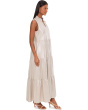 Sleeveless Tiered Ruffle Maxi with Smocked Waist