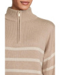 Georgie Stripe 1/4 Zip Sweater