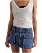 Hera Studded Denim Mini Skirt