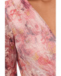 Printed Metallic Crinkle Dress