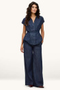 C&A Джинсы с широкими штанинами - до середины талии 2259296 темно-синие джинсы