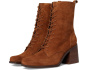 Safina Lace Up Block Heel Combat Bootie