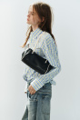 Zara Двухцветная длинная СУМКА через плечо