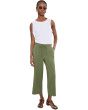 Petite Pull On Mid-rise Wide Leg Crop Trouser 24" Inseam
