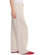 Striped Organic Linen Sheen High Waisted Full Length Trousers