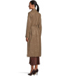 Belted Faux Leather Trench Coat