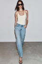 Zara ДЖИНСЫ Z1975 ОБЫЧНЫЕ С ВЫСОКИМ ПОЯСОМ Светло-голубого цвета