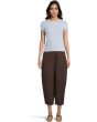 Barrel Flat Front E-Back Linen Pull-On in Charred Oak