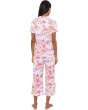 Petite Short Sleeve Notch Top & Capri Pajama Set