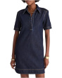 Short Sleeve Popover Denim Mini Dress