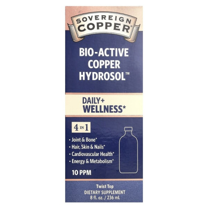 Sovereign Silver, Bio-Active Copper Hydrosol ™, 10 част. / Млн, 236 мл (8 жидк. Унций)