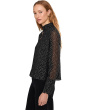 Mock Neck Front Keyhole Long Bell Sleeve