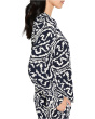 Indigo Leaf Double Crepe Top