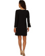 Long Sleeve Crepe Short Dress