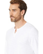 Slub Split-Neck Long Sleeve