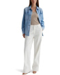 Allegra High-Rise Wide Leg Pants in Powder