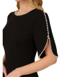 Knit Crepe Pearl Midi Dress