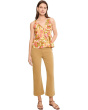 Sleeveless V-Neck Woven Top with Pintucks