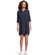 Roll Up Long Sleeve Shirt Dress