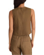 Button-Front Shell Top in 100% Linen