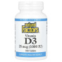 Natural Factors, витамин D3, 25 мкг (1000 МЕ), 180 таблеток