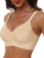 HORISUN Soft Bras for Women Seamless Underwire Push Up Bras Full Coverage Support and Lift