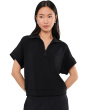 Soft Plush Half Zip Popover Top