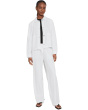 Slubby Organic Cotton Linen Straight Full Length Pants