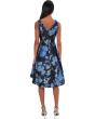 V-Neck Midi Jacquard Dress