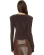 Shoulder Pad Long Sleeve Crew Top