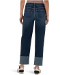 Fay High-Rise Fab Ab Straight Leg-Roll Up Raw Hem