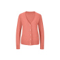 Merino-Kaschmir-Strickjacke, koralle-meliert