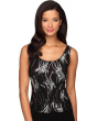 Women's Mandarin Neck Twinset Tank Top and Jacket Petite Regular