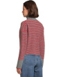 Pine Stripe Wool Waffle Stripe Crew Neck