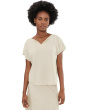 Rumba Linen Split Neck Tee