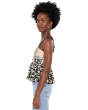 Mixed Print Peplum Top