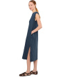 Cap Sleeve Column Dress with Side Slits