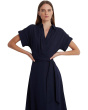 Plus Size Belted Crepe Dress