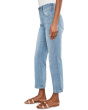 Gia Glider Pull-On Mid-Rise Crop Flare Jeans with Tulip Back Slit 25.5in Inseam