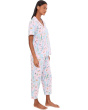 Short Sleeve Cropped Cotton Knit Pajama Set