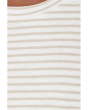 Striped Organic Cotton Slub Crew Neck Short Sleeve Top