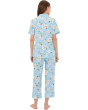 Short Sleeve Cropped Cotton Knit Pajama Set