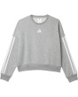 3-Stripes Crew Neck Heather Fleece Pullover (Big Kid)