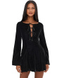 Free People Женское бархатное мини-платье Linney